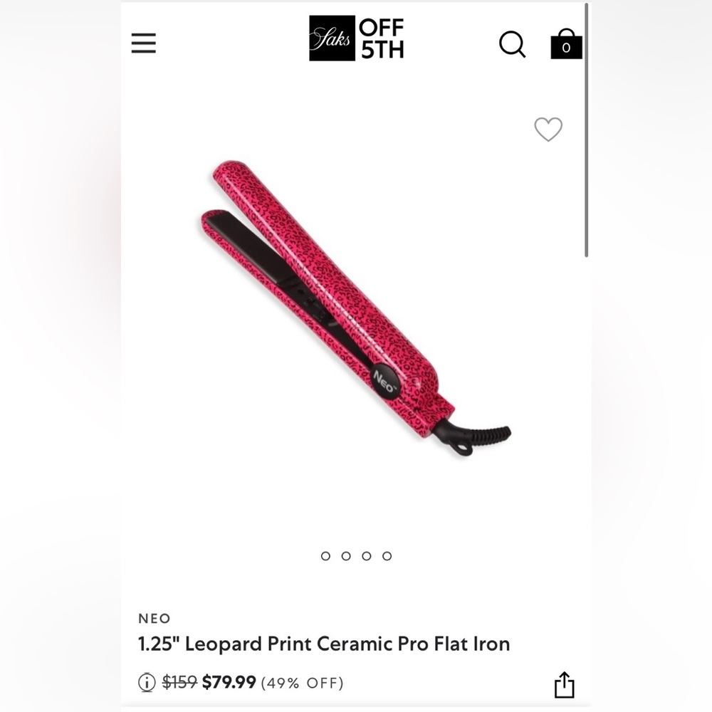 Straight Iron Pink Leopard Print